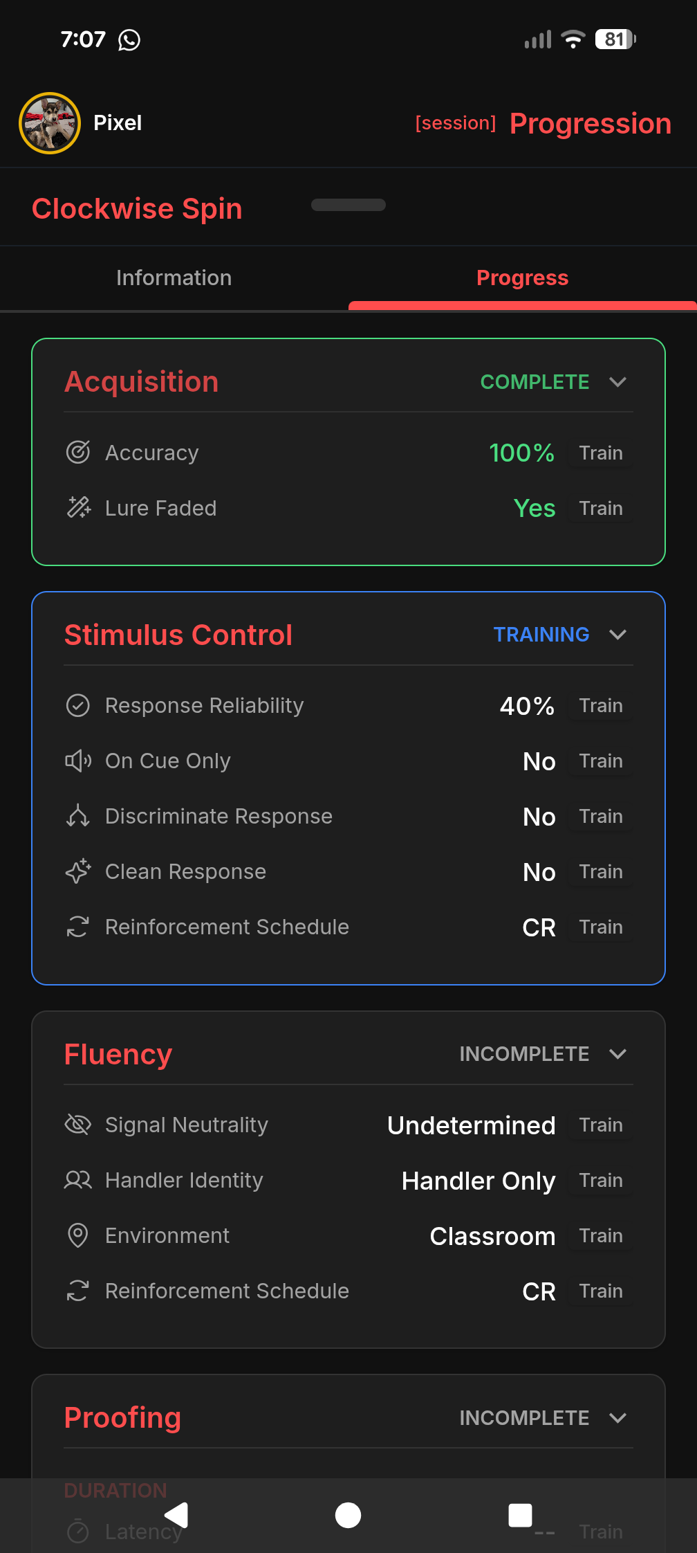 Structured Progression